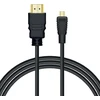 Savio CL-40/M HDMI (M) - micro HDMI (M) laidas su eternetu, 2m, Juodas