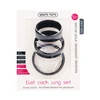 Shots Screaming O Flat Ring Set - Anatomical Silicone Support, 3 Sizes