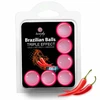 Secretplay Cosmetic Secret Play Set of 6 Brazilian Balls Triple Effect - Cooling, Warming &amp; Vibrating