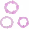 Scala Selection Seven Creations Silicone Comfort Ring Set 3pcs - Lilac, Adjustable Sizes