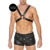 Ouch By Shots Shots Leather Chest Harness Adjustable Large Buckle One Size Juodas
