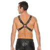 Ouch By Shots Shots Leather Chest Harness Adjustable Large Buckle One Size Juodas