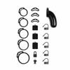 Shots Lockdown Secure Large Cage - Adjustable Fit, Juodas, 5 Rings