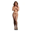 Shots Shredded Suspender Pantyhose Juodas One Size Fishnet Design