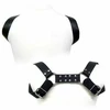 Leather Body Silexd Leather Adjustable Body Harness for Men, S-XL, Juodas
