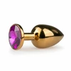 Sinner Gear Aliuminio Plug with Crystal Accent - Medium, Sidabrinis