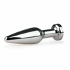 Sinner Gear Metal Plug Sidabrinis Large with Clear Crystal Accent