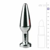 Sinner Gear Metal Plug Sidabrinis Large with Clear Crystal Accent