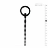 Sinner Gear Silicone Urethral Sound with Pull Ring - Flexible Wavy Design