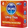 Skins Ultra Thin Premium Latex Condoms 4-Pack | Extra Lubricated, 55mm