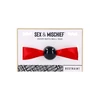 Sportsheets S&amp;M Amor Satin Ball Gag Raudona Ribbon Adjustable 46cm