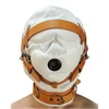 Xr Brands Strict Leather Sensory Isolation Hood M/L Baltas-Tan Adjustable Leather