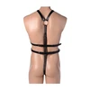 Xr Brands STRICT Male Full Body Adjustable Harness with Dual Rings Juodas