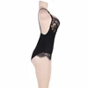 SUBBLIME QUEEN PLUS SIZE Subblime Queen Plus Juodas Teddy with Sheer Panels and Fringed Edges
