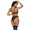 Forplay Sweet Siren Lingerie Teddy L Pin-Striped Sheer Lace Cut-Outs