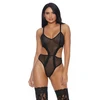 Forplay Sweet Siren Pin-Striped Lace Teddy XL - Elegant Sheer Bodysuit