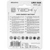 Techly 1,5V AAA LR03 šarminės baterijos, 4 vnt.
