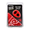 Doc Johnson The Code Silicone Ring &amp; Bandana Set Raudona - Stylish Two-Tone Design