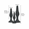 ToyJoy Curvy Companions 3-Piece Anal Plug Set Juodas Silicone Ergonomic