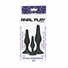 ToyJoy Curvy Companions 3-Piece Anal Plug Set Juodas Silicone Ergonomic