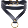 XR Brands Bondage Baddie Adjustable Collar with O-Ring - Juodas
