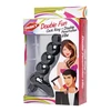 XR Brands Double Fun Silicone Ring with Vibrating Beaded Extension Juodas