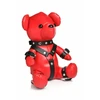 XR Brands Gimp Bear Raudona Vegan Leather Collectible Plush Toy