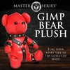 XR Brands Gimp Bear Raudona Vegan Leather Collectible Plush Toy
