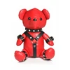 XR Brands Gimp Bear Raudona Vegan Leather Collectible Plush Toy