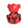 XR Brands Gimp Bear Raudona Vegan Leather Collectible Plush Toy