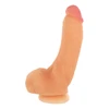 XR Brands Girthy George 9" Intimate Model with Suction Cup, Light rusvai gelsvas