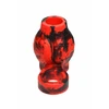 XR Brands Hell Hound Silicone Raudona Ball Ring &amp; Stretcher, 88.9 mm