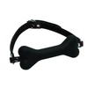 XR Brands Hound Adjustable Silicone Dog Bone Gag Raudona Strap