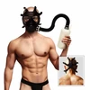 XR Brands Intimate Inhaler Gas Mask Juodas &amp; Baltas with Adjustable Straps