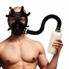 XR Brands Intimate Inhaler Gas Mask Juodas &amp; Baltas with Adjustable Straps