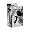 XR Brands Juodas Rose Plug Large - Aluminum Intimate Priedas, Juodas
