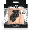 XR Brands Lock Down Juodas Chastity Cage Adjustable Fit System