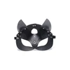 XR Brands Naughty Kitty Vegan Cat Mask Adjustable Juodas