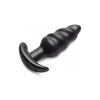 XR Brands Vibrating Silicone Swirl Plug Remote 25 Modes Juodas