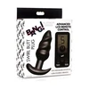 XR Brands Vibrating Silicone Swirl Plug Remote 25 Modes Juodas
