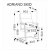 Halmar Biuro kėdė ADRIANO SKID Juoda