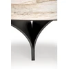 ALTER oval table, beige marble / juodas