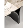 ALTER oval table, beige marble / juodas