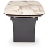 ALTER oval table, beige marble / juodas