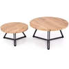 ANGER set of two, top - auksinis oak, legs - juodas