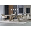 ARMANI extension table, trawertine / cashmere