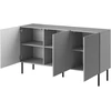 ASENSIO KM-1 chest, light pilkas / juodas