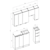 BARCELONA 240 kitchen set, cashmere, sonoma oak