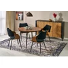 BARRY round table, walnut / juodas