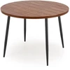 BARRY round table, walnut / juodas